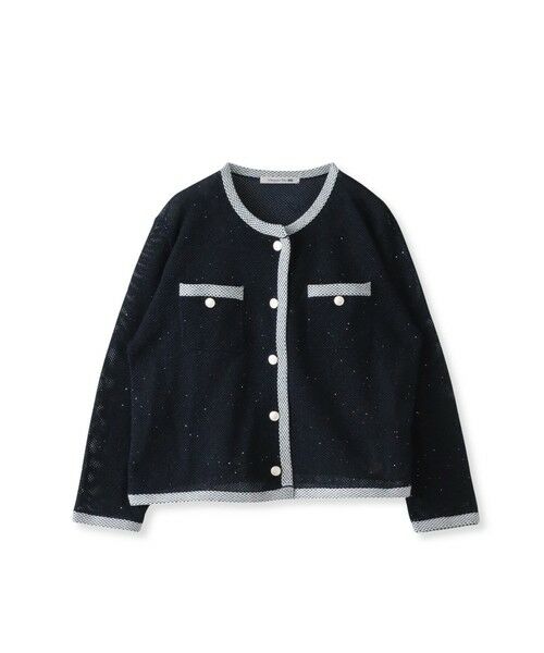 Viaggio Blu / ビアッジョブルー カーディガン・ボレロ | メッシュスパンコールニットカーディガン | 詳細16