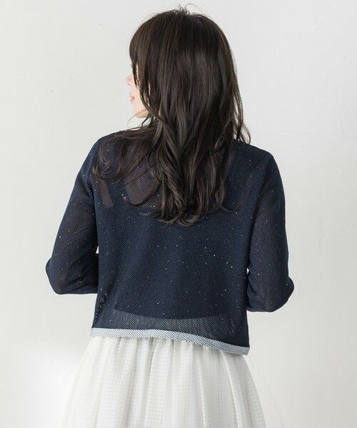 Viaggio Blu / ビアッジョブルー カーディガン・ボレロ | メッシュスパンコールニットカーディガン | 詳細9