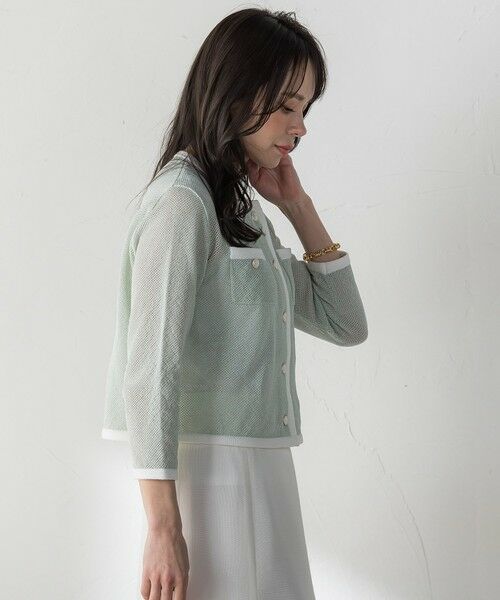 Viaggio Blu / ビアッジョブルー カーディガン・ボレロ | メッシュスパンコールニットカーディガン | 詳細14