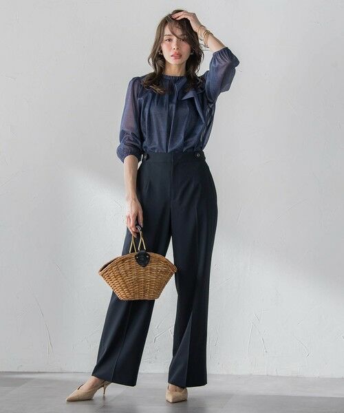 Viaggio Blu / ビアッジョブルー シャツ・ブラウス | サイドリボンオーガンジーデニムブラウス | 詳細10