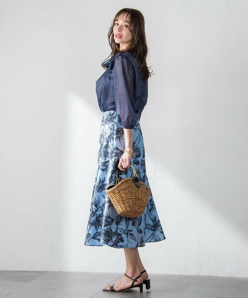 Viaggio Blu / ビアッジョブルー シャツ・ブラウス | サイドリボンオーガンジーデニムブラウス | 詳細5