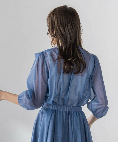 Viaggio Blu / ビアッジョブルー シャツ・ブラウス | サイドリボンオーガンジーデニムブラウス | 詳細23
