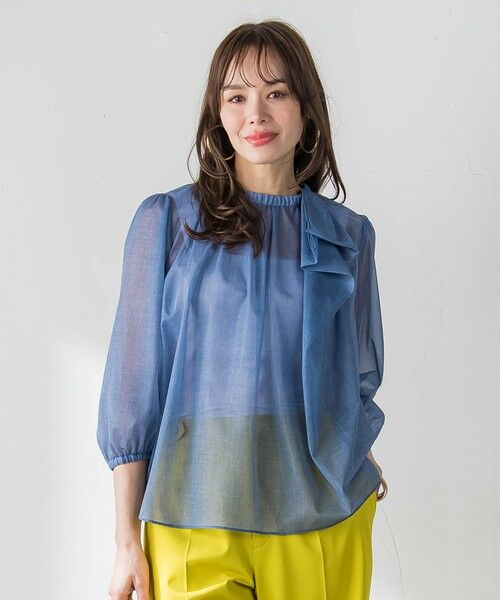 Viaggio Blu / ビアッジョブルー シャツ・ブラウス | サイドリボンオーガンジーデニムブラウス | 詳細27