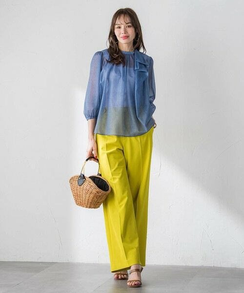 Viaggio Blu / ビアッジョブルー シャツ・ブラウス | サイドリボンオーガンジーデニムブラウス | 詳細29