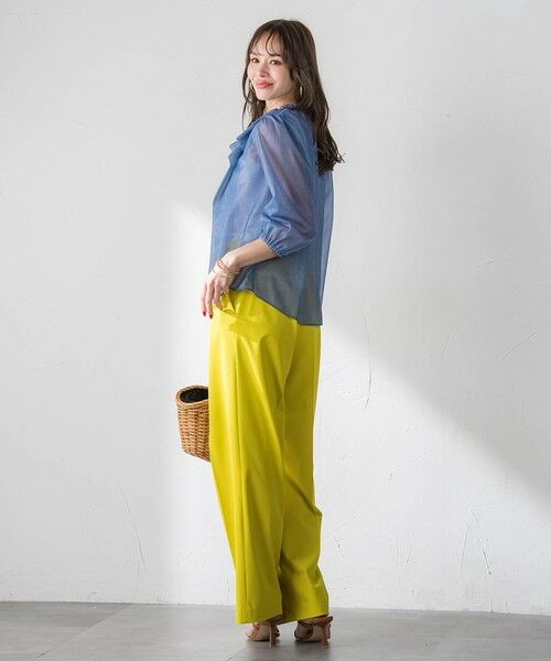 Viaggio Blu / ビアッジョブルー シャツ・ブラウス | サイドリボンオーガンジーデニムブラウス | 詳細30