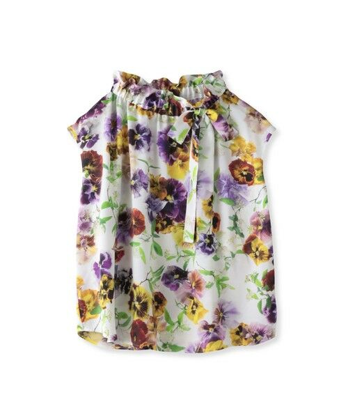 Viaggio Blu / ビアッジョブルー シャツ・ブラウス | 【KEITA KAWASAKI × Viaggio Bluコラボ】パンジープリントブラウス | 詳細15