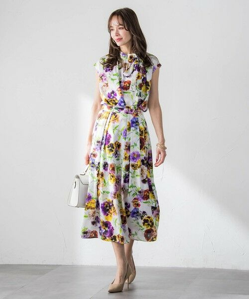 Viaggio Blu / ビアッジョブルー シャツ・ブラウス | 【KEITA KAWASAKI × Viaggio Bluコラボ】パンジープリントブラウス | 詳細5