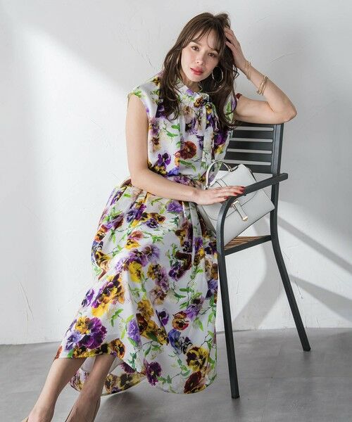 Viaggio Blu / ビアッジョブルー シャツ・ブラウス | 【KEITA KAWASAKI × Viaggio Bluコラボ】パンジープリントブラウス | 詳細8