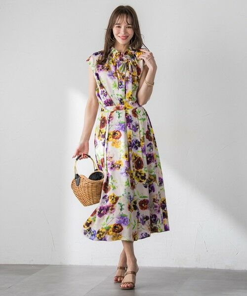 Viaggio Blu / ビアッジョブルー シャツ・ブラウス | 【KEITA KAWASAKI × Viaggio Bluコラボ】パンジープリントブラウス | 詳細20