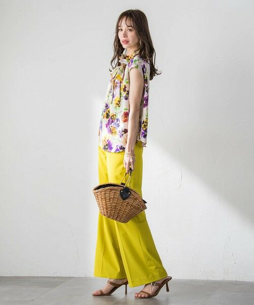 Viaggio Blu / ビアッジョブルー シャツ・ブラウス | 【KEITA KAWASAKI × Viaggio Bluコラボ】パンジープリントブラウス | 詳細26