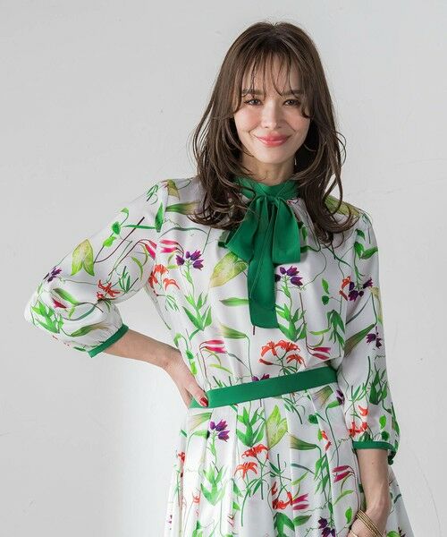 Viaggio Blu / ビアッジョブルー シャツ・ブラウス | 【KEITA KAWASAKI × Viaggio Bluコラボ】リリープリントブラウス | 詳細1