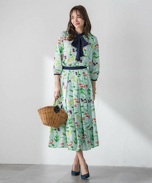 Viaggio Blu / ビアッジョブルー シャツ・ブラウス | 【KEITA KAWASAKI × Viaggio Bluコラボ】リリープリントブラウス | 詳細11