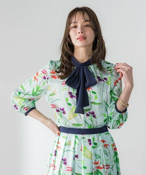 Viaggio Blu / ビアッジョブルー シャツ・ブラウス | 【KEITA KAWASAKI × Viaggio Bluコラボ】リリープリントブラウス | 詳細8
