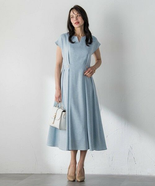 Viaggio Blu / ビアッジョブルー ロング・マキシ丈ワンピース | リネンツイルワンピース | 詳細12