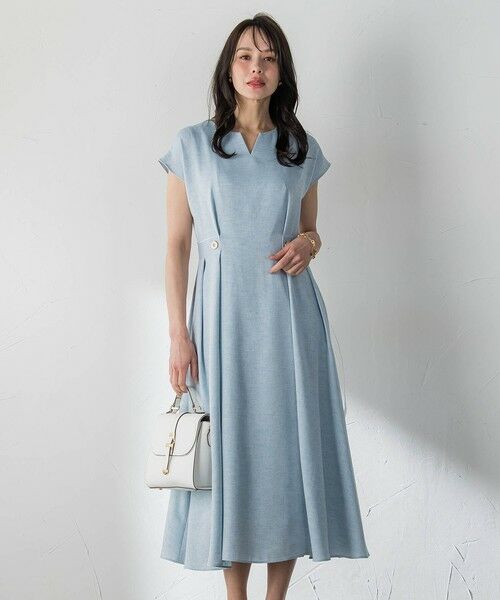 Viaggio Blu / ビアッジョブルー ロング・マキシ丈ワンピース | リネンツイルワンピース | 詳細9