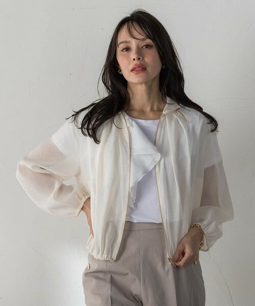 Viaggio Blu / ビアッジョブルー テーラードジャケット | リネンシアーブルゾン | 詳細1