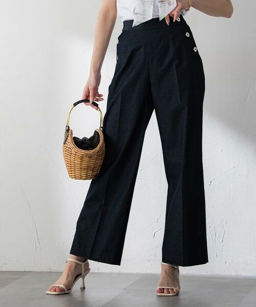 Viaggio Blu / ビアッジョブルー その他パンツ | マリンストレートワイドパンツ（ネイビー）