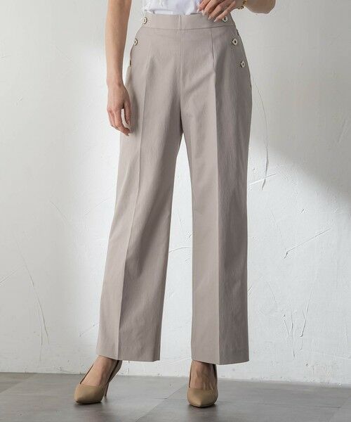 Viaggio Blu / ビアッジョブルー その他パンツ | マリンストレートワイドパンツ（ベージュ）