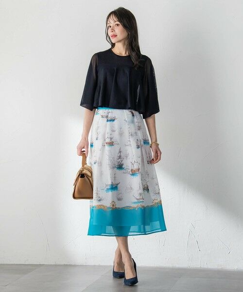 Viaggio Blu / ビアッジョブルー ミニ・ひざ丈スカート | Marine Voyageスカート | 詳細11