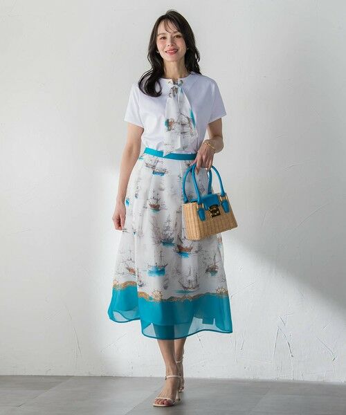 Viaggio Blu / ビアッジョブルー ミニ・ひざ丈スカート | Marine Voyageスカート | 詳細7