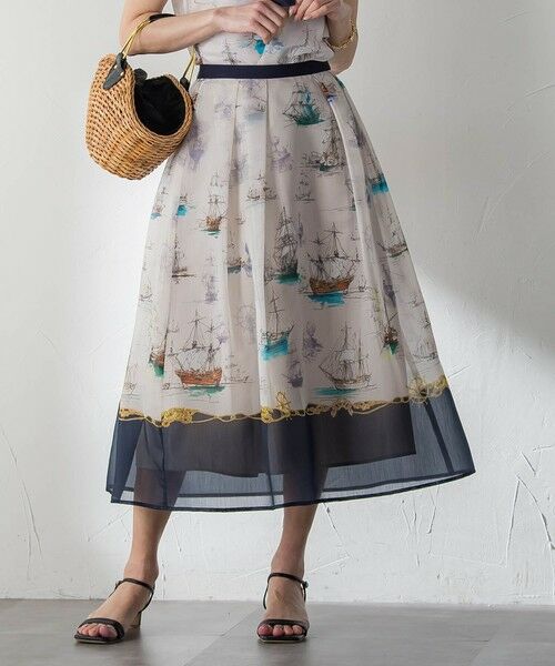 Viaggio Blu / ビアッジョブルー ミニ・ひざ丈スカート | Marine Voyageスカート | 詳細17