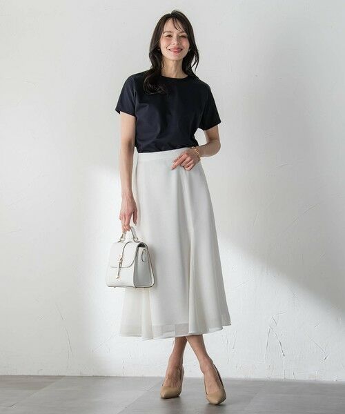 Viaggio Blu / ビアッジョブルー ミニ・ひざ丈スカート | ルフィネレノクロススカート | 詳細10