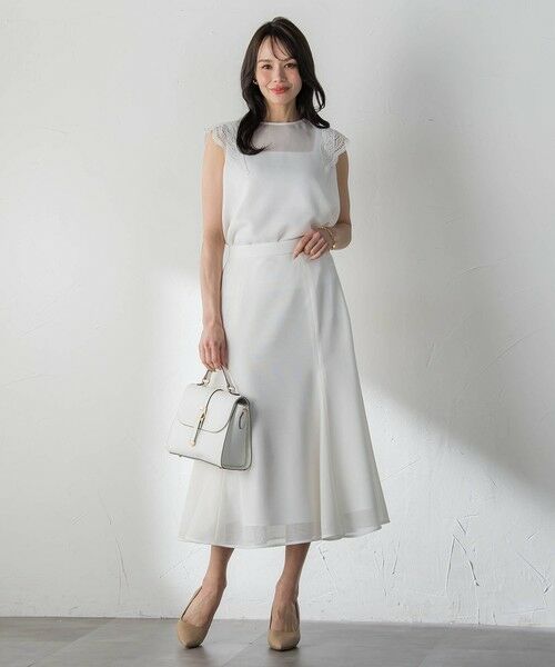 Viaggio Blu / ビアッジョブルー ミニ・ひざ丈スカート | ルフィネレノクロススカート | 詳細4