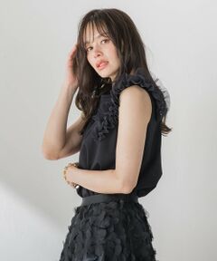 Viaggio Blu / ビアッジョブルー カットソー | ショルダーフリルカットソー