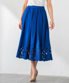 Viaggio Blu / ビアッジョブルー ミニ・ひざ丈スカート | レースエンブロイダリースカート