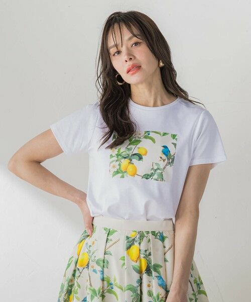 Viaggio Blu / ビアッジョブルー カットソー | レモンプリントTシャツ（ホワイト）