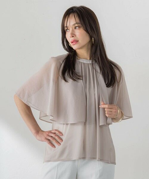 Viaggio Blu / ビアッジョブルー カットソー | トリコットシフォンカットソー（ベージュ）