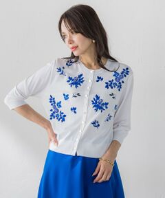 Viaggio Blu / ビアッジョブルー カーディガン・ボレロ | ローズ刺繍カーディガン