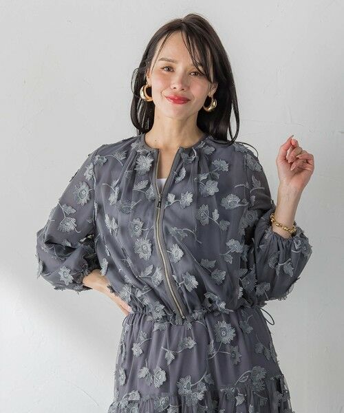 Viaggio Blu / ビアッジョブルー テーラードジャケット | フラワー刺繍チュールジャケット | 詳細19