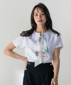 Viaggio Blu / ビアッジョブルー カットソー | Marine Voyageスカーフ付きカットソー