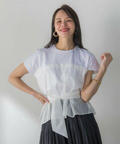 Viaggio Blu / ビアッジョブルー カットソー | ビスチェ風ラッセルレースカットソー