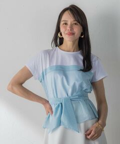 Viaggio Blu / ビアッジョブルー カットソー | ビスチェ風ラッセルレースカットソー