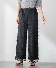 Viaggio Blu / ビアッジョブルー その他パンツ | フラワー刺繍チュールパンツ