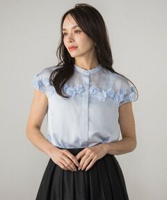 Viaggio Blu / ビアッジョブルー シャツ・ブラウス | フラワーモチーフブラウス