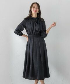 Viaggio Blu / ビアッジョブルー ロング・マキシ丈ワンピース | サテンドットワンピース