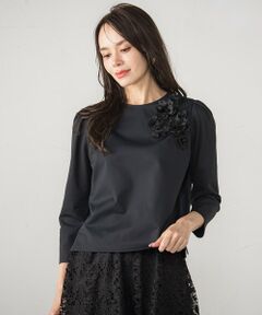 Viaggio Blu / ビアッジョブルー カットソー | フラワーモチーフ付きポンチカットソー