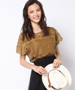 VICKY / ビッキー トップス | 異素材レースインナー付アンサンブル