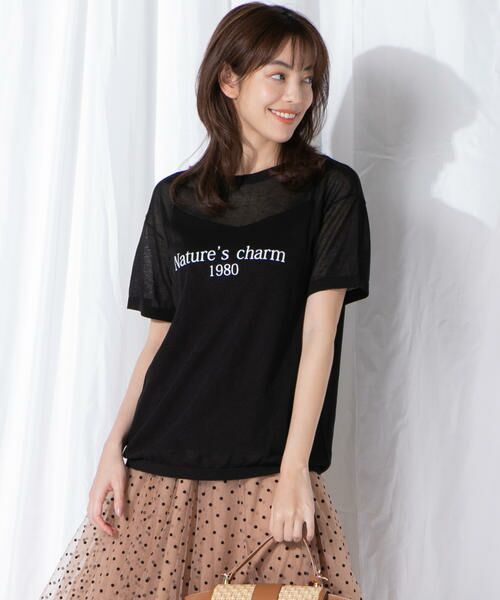 セール シースルーロゴtシャツ Tシャツ Vicky ビッキー ファッション通販 タカシマヤファッションスクエア