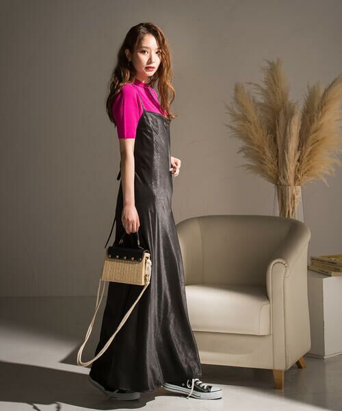 セール 雑誌掲載 クロスサテンキャミワンピース 手洗い可能 ワンピース Vicky ビッキー ファッション通販 タカシマヤファッションスクエア