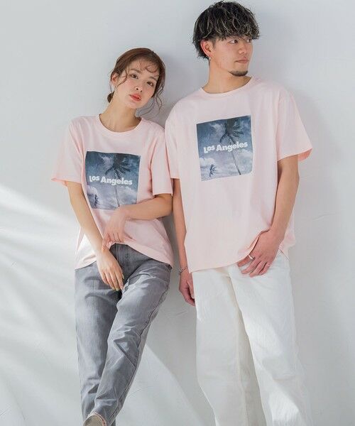 【畔勝遥さんコラボ商品】Palm treeフォトプリントTシャツ《洗濯機で洗える》