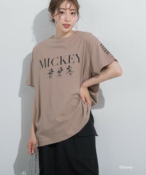 【DISNEY/ディズニー ミッキーマウス】MICKEYオーバーサイズTシャツ《洗濯機で洗える》