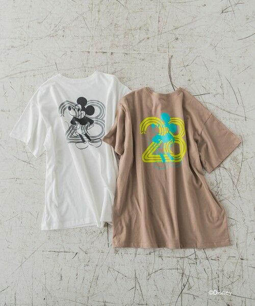 【DISNEY/ディズニー ミッキーマウス】MICKEYオーバーサイズバックプリントTシャツ《洗濯機で洗える》