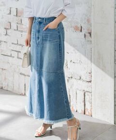 VICKY / ビッキー ミニ・ひざ丈スカート | 【春夏の旬顔デニムシリーズ】デニムスカート《洗濯機で洗える》