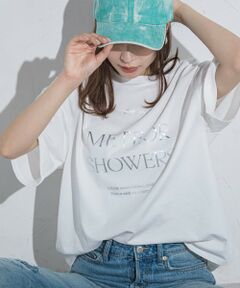 【ロゴTシャツ】オーバーサイズTシャツ≪洗濯機で洗える≫