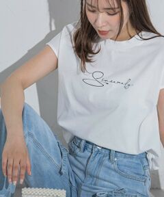 【ロゴTシャツ】フレンチスリーブTシャツ≪洗濯機で洗える≫