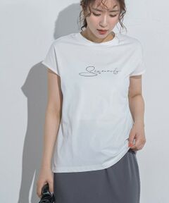 【ロゴTシャツ】フレンチスリーブTシャツ≪洗濯機で洗える≫